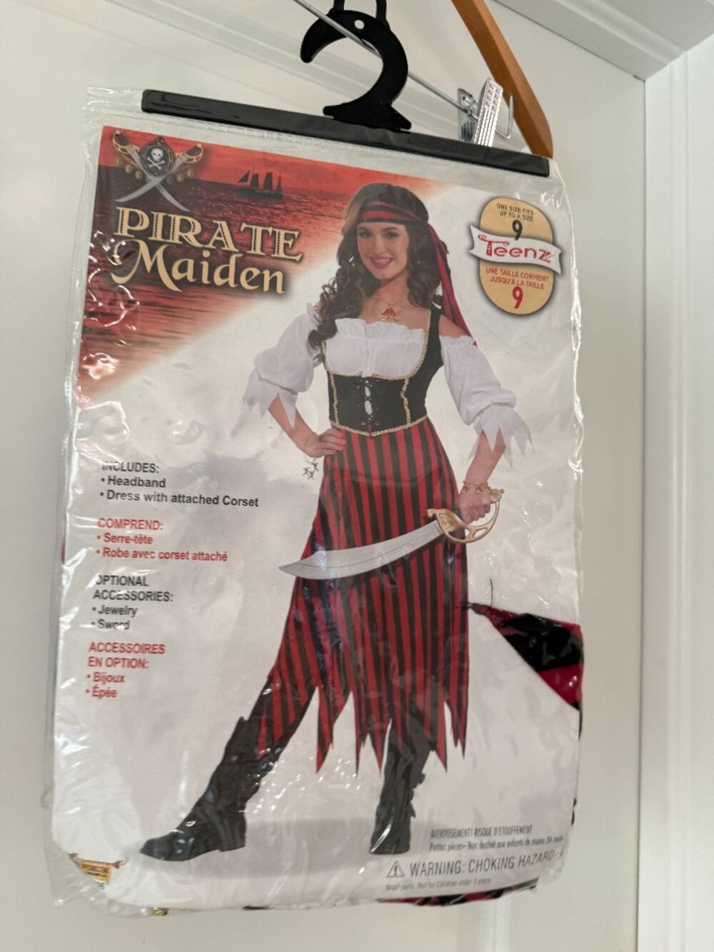 Pirate Maiden Womens Costume One Size Like New